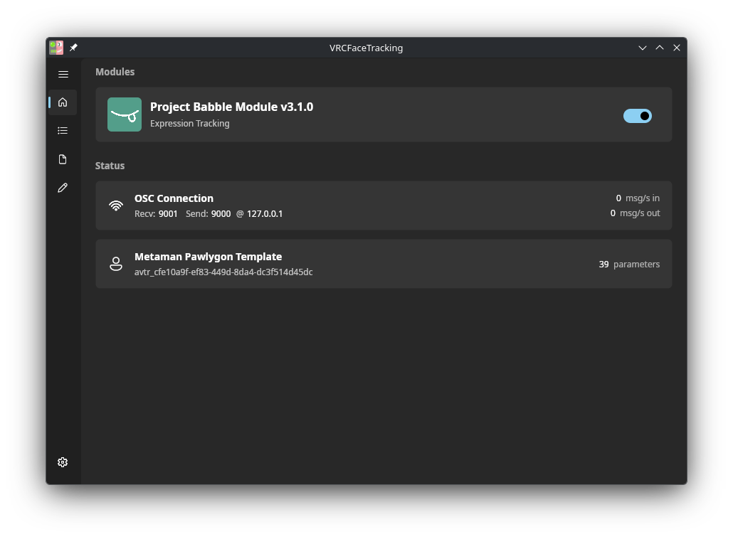 VRCFaceTracking stuck